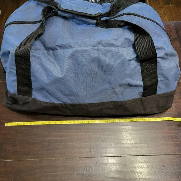 ROME Large 3-Pocket Duffle Bag 25x12" Blue Suitcase Gym Sport Carry-On Bag - Picture 6 of 10